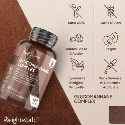 Glucomannane Complex, sans OGM, gluten ou additifs