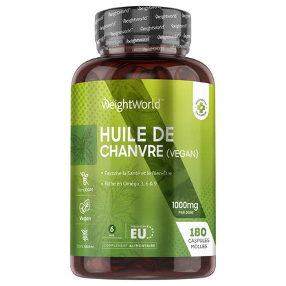 Huile de chanvre en capsules molles
