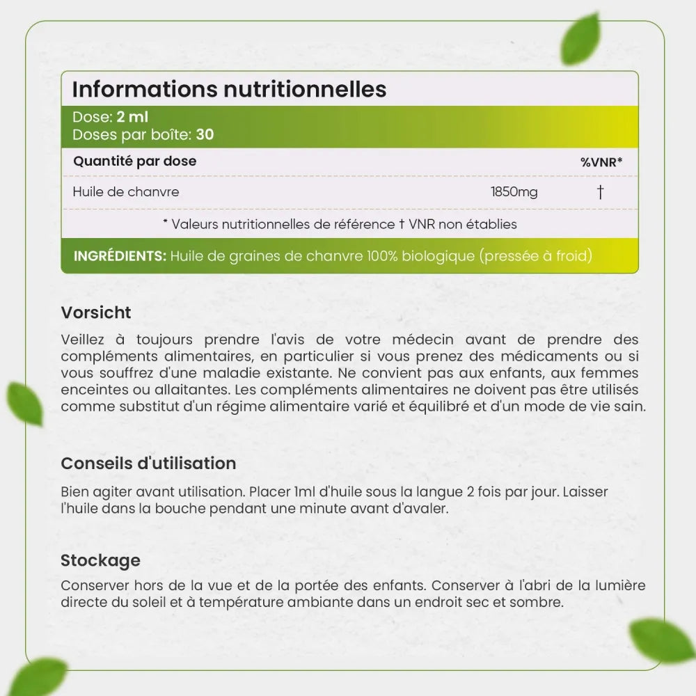 Informations nutritionnelles