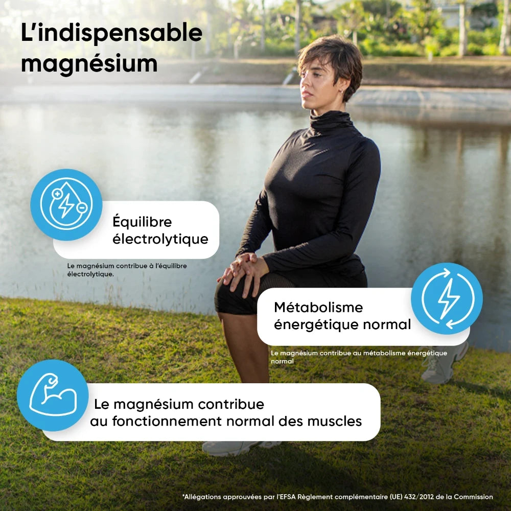 Infographie bienfaits : équilibre électrolytique, métabolisme énergétique et muscles.