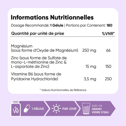 Magnésium avec Zinc Aspartate + Vitamine B6