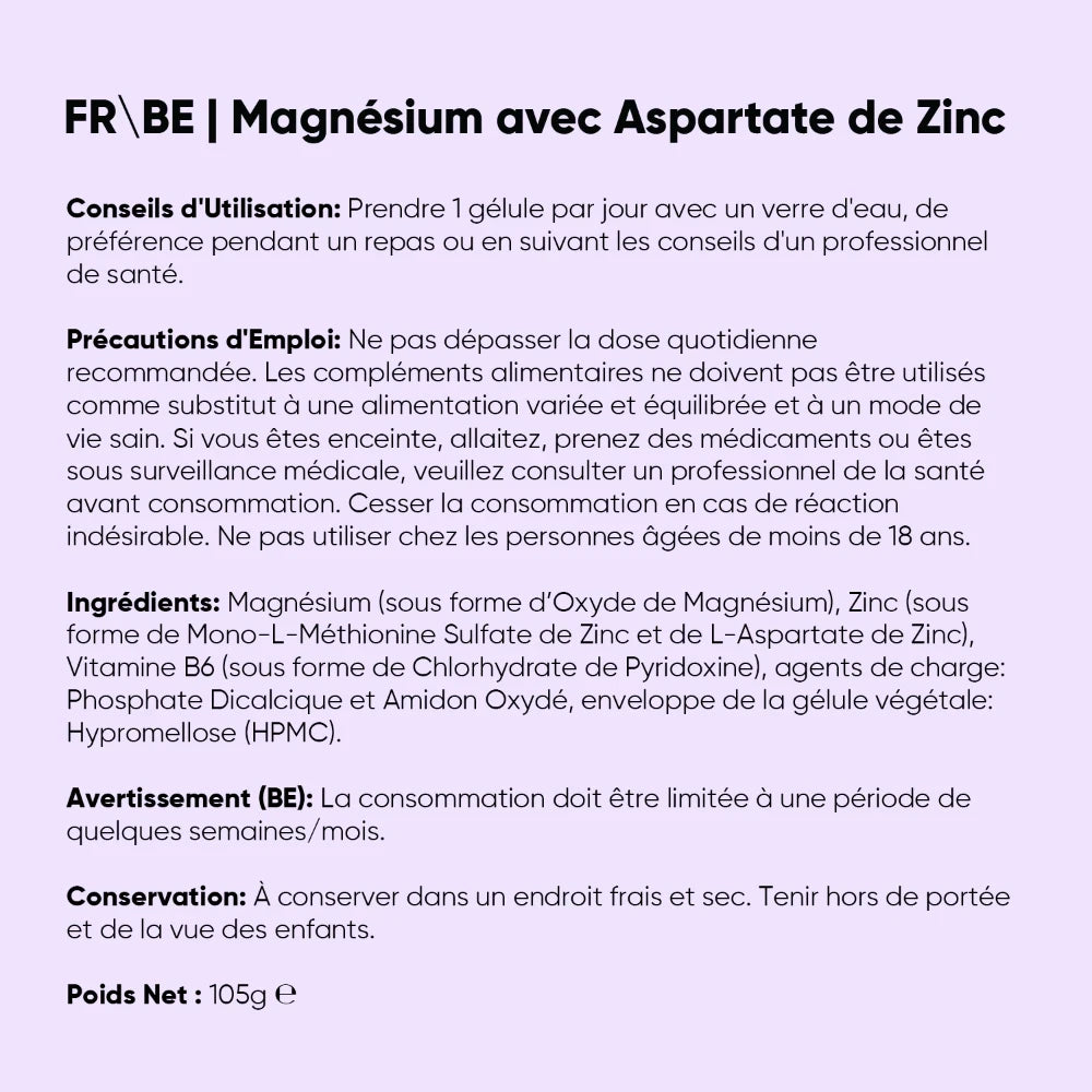 Magnésium avec Zinc Aspartate + Vitamine B6