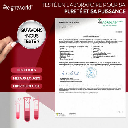 Produit certifié et testé en laboratoire