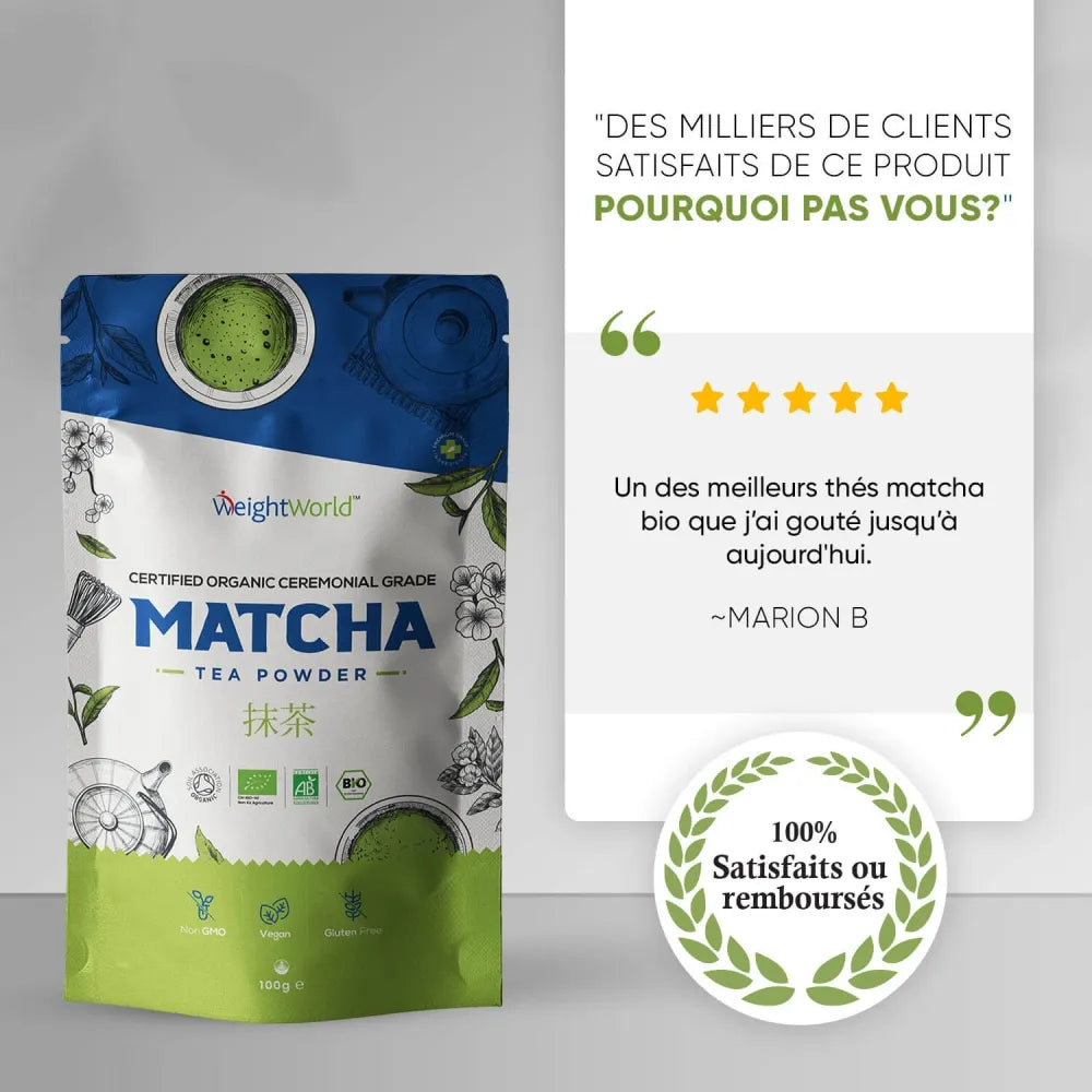 Thé Matcha premium satisfaction garantie