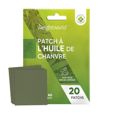 Boîte WeightWorld de patchs à l’huile de chanvre avec plusieurs patchs verts