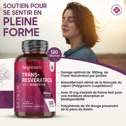 Doses de 550 mg dérivé de la renouée et avec la quercétine