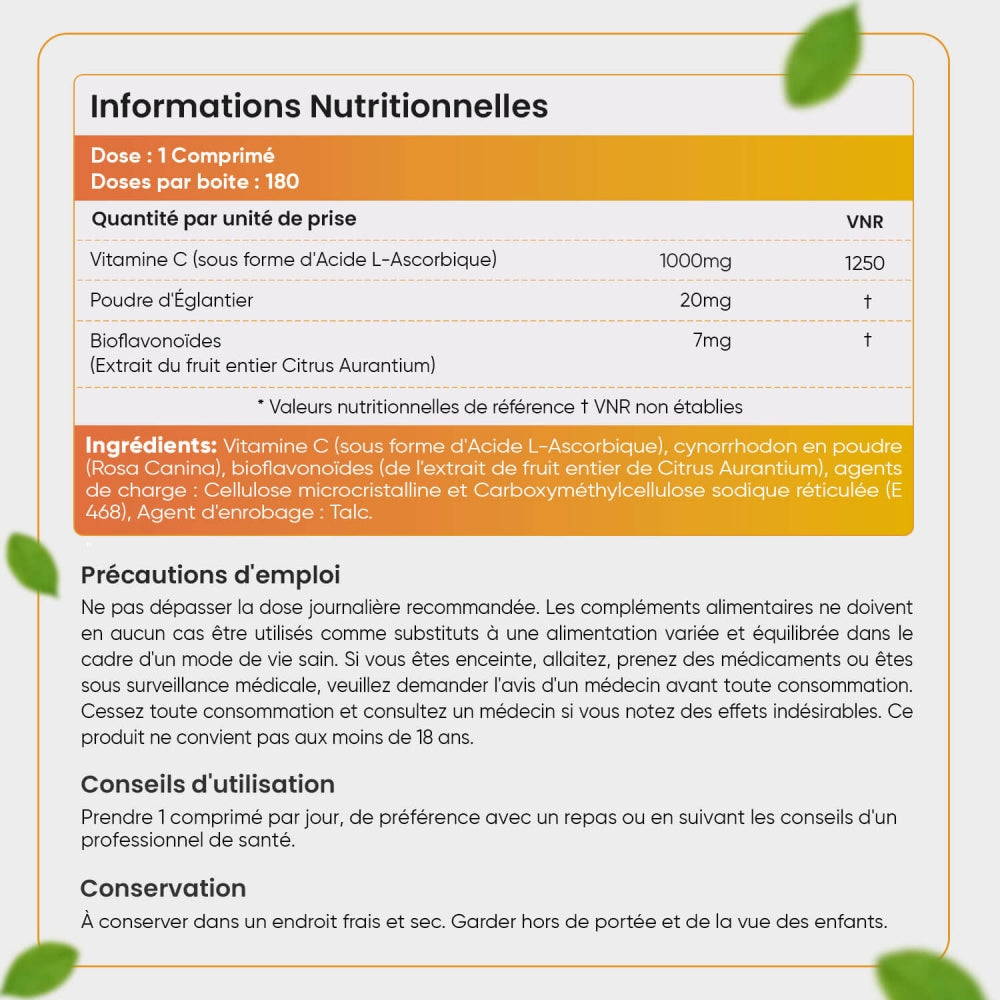 Informations nutritionnelles