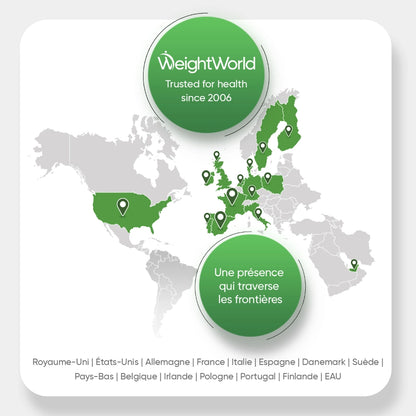 Carte WeightWorld Trusted for health depuis 2006, présence dans plusieurs pays
