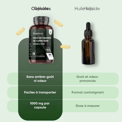 Huile de Graines de Cumin Noir pressée à froid
