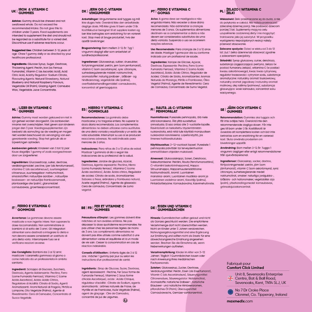 Étiquetage nutritionnel et précautions : informations par gummy et conseils d’emploi