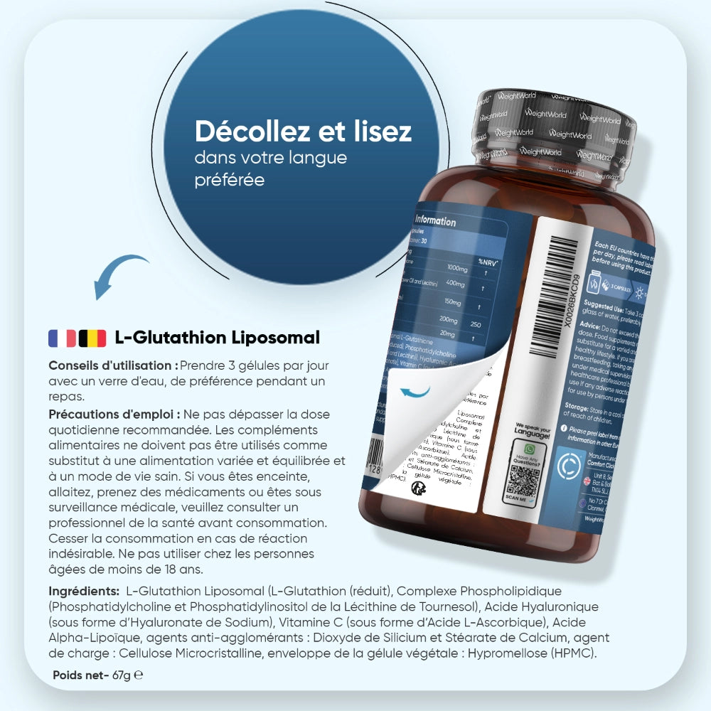 L-Glutathion Liposomal Absorption Optimise | WeightWorld L-Glutathion Liposomal Absorption Optimise | WeightWorld