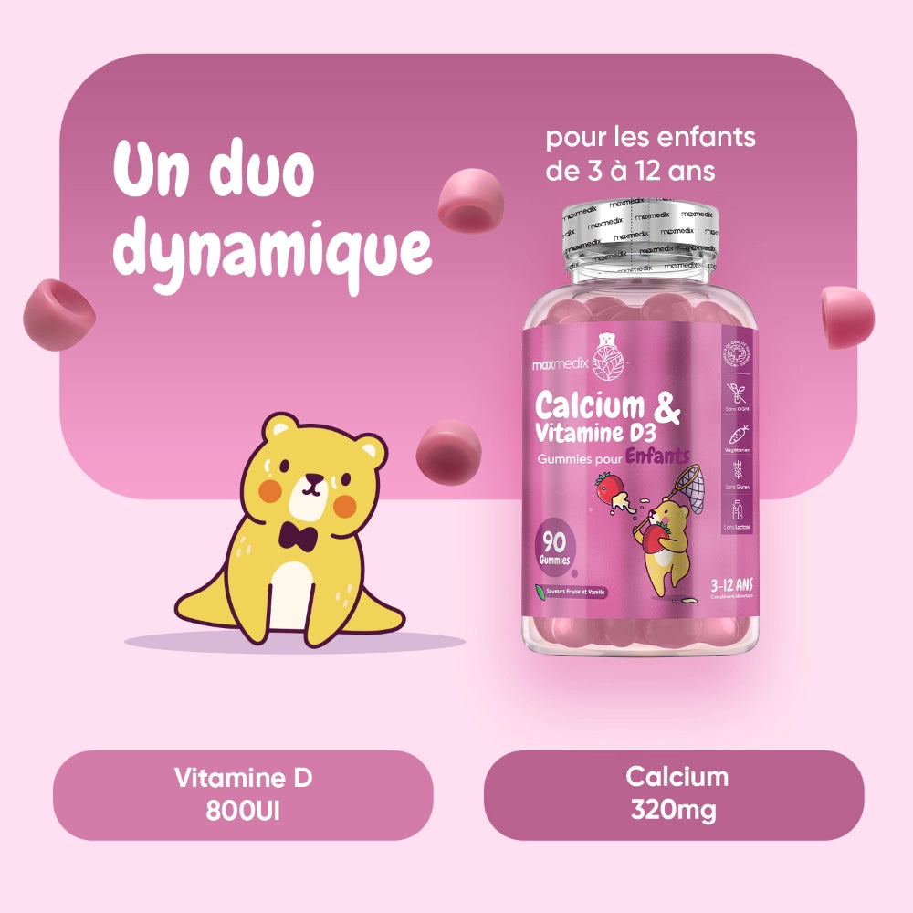 Gourdes de gummies pour enfants de 3 à 12 ans, avec ourson et bocal au centre