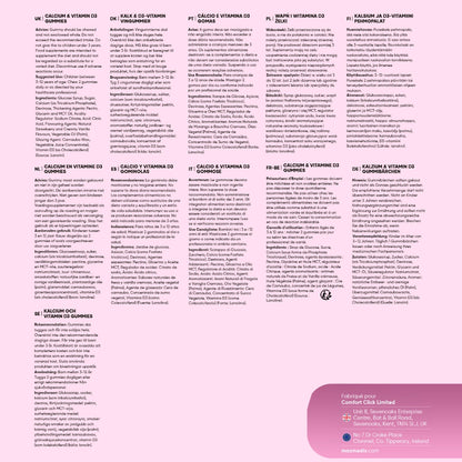 Notice avec texte dense : informations et recommandations sur les gummies