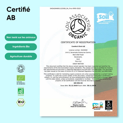 Certificat AB et attestations pour le psyllium blond bio WeightWorld