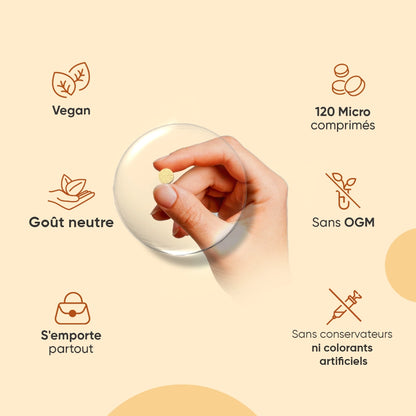 Complément Sunglow WeightWorld, Vegan, goût neutre, sans OGM, 120 micro comprimés