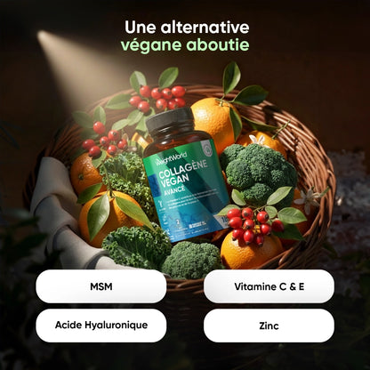 Bouteille de collagène vegan avancé WeightWorld, 180 gélules