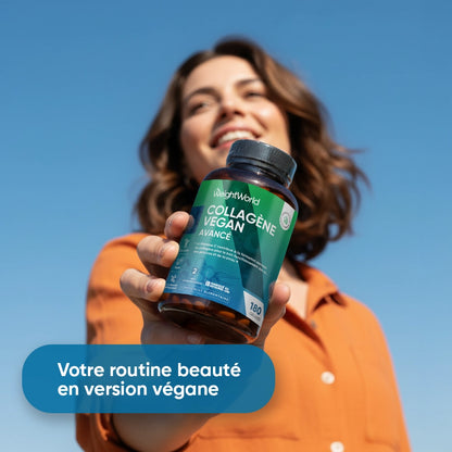 Bouteille WeightWorld collagène vegan avancé, 180 gélules