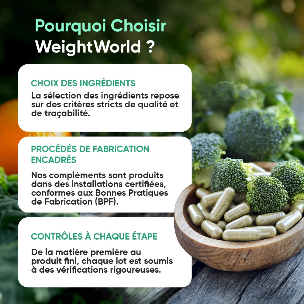 Collagène vegan avancé WeightWorld : ingrédients, fabrication encadrée et contrôles