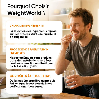Complément vitamine C WeightWorld: choix des ingrédients, fabrication encadrée, contrôles