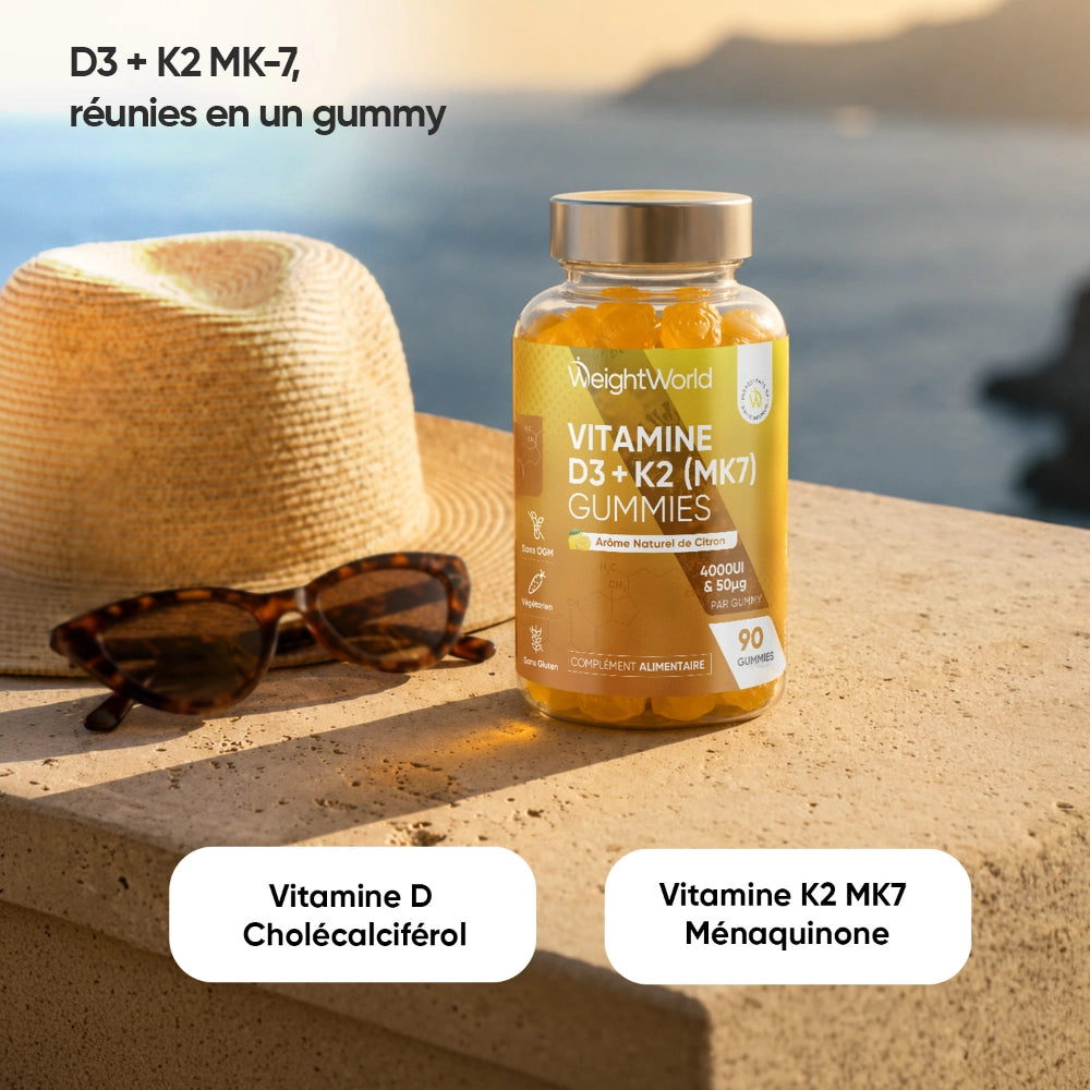 Vitamine D3 et K2 en Gummies