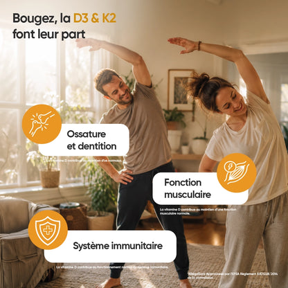 Vitamine D3 et K2 en Gummies