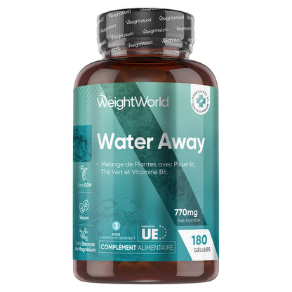 Bouteille de complément alimentaire WeightWorld avec étiquette bleue et gélules.