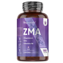 Flacon de compléments ZMA en gélules, étiquette violette, 180 gélules
