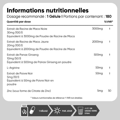 Racine de Maca Noire 5550mg