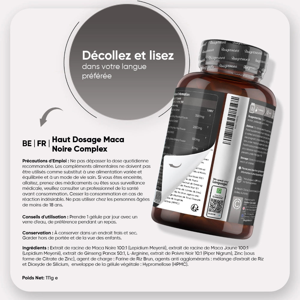 Racine de Maca Noire 5550mg